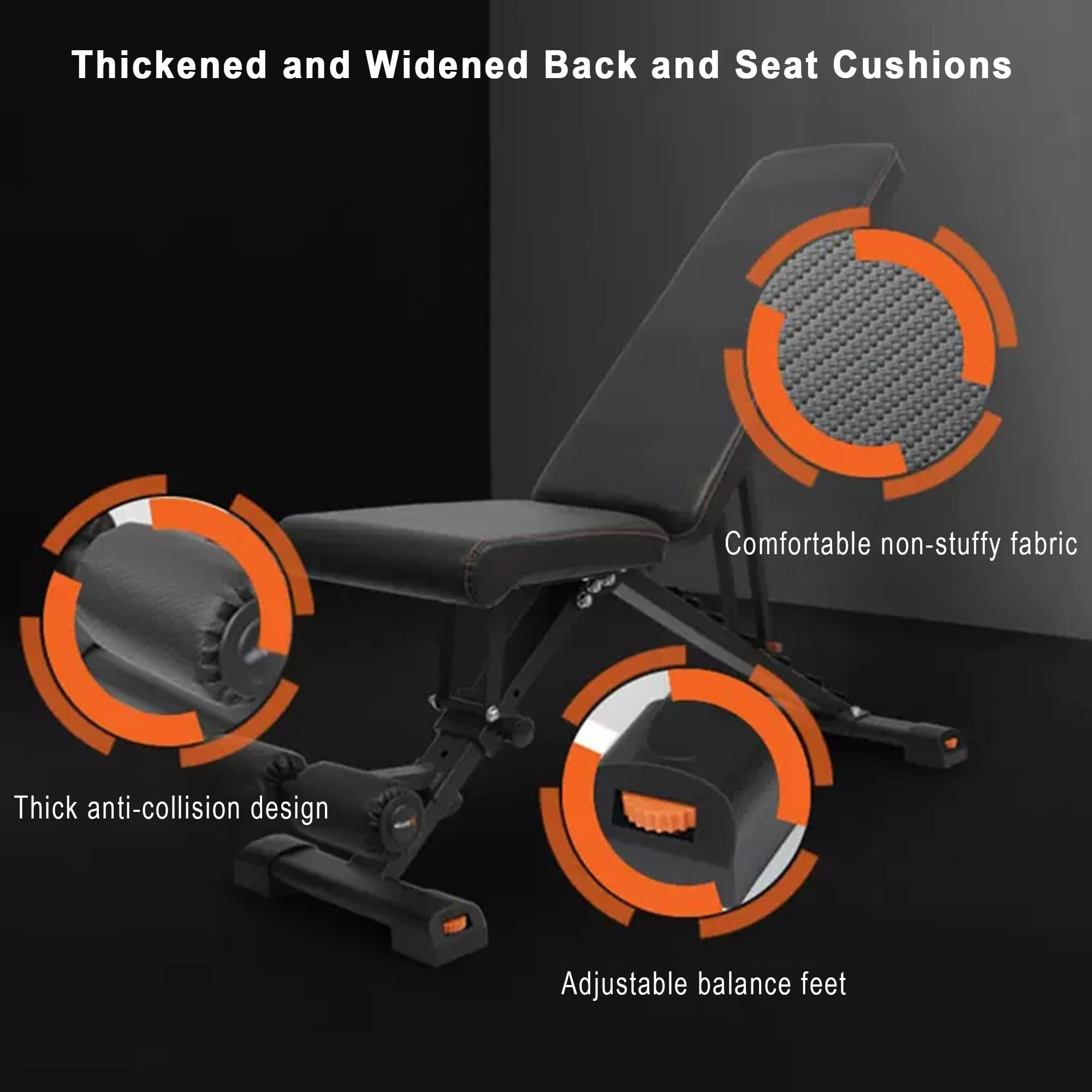 Amazon.com: Weight Bench Adjustable Workout Bench Foldable